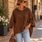 Jolanta |Sweter oversize damski z kapturem