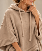 Jolanta |Sweter oversize damski z kapturem