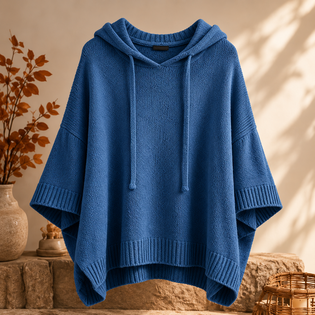 Jolanta |Sweter oversize damski z kapturem