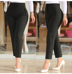 CELINA | Wysmuklające spodnie slim fit z krepy