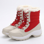 BRONISŁAWA | Sznurowane botki zimowe z futerkiem