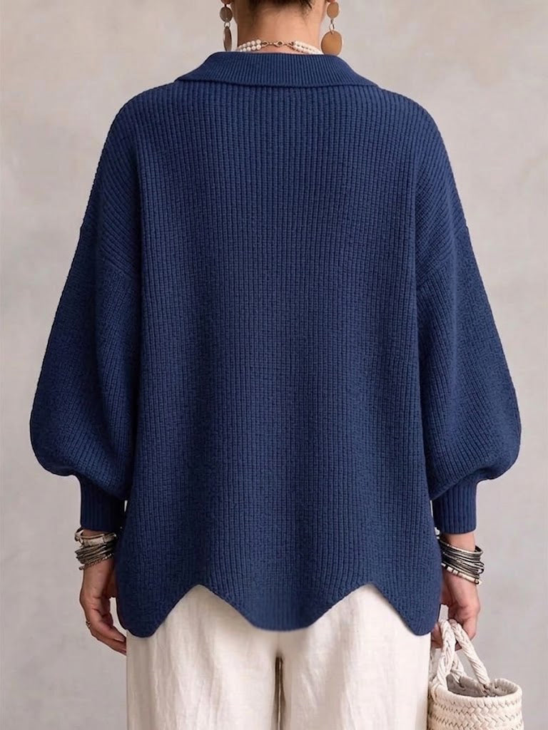 Klara | Kardigan oversize z kołnierzem